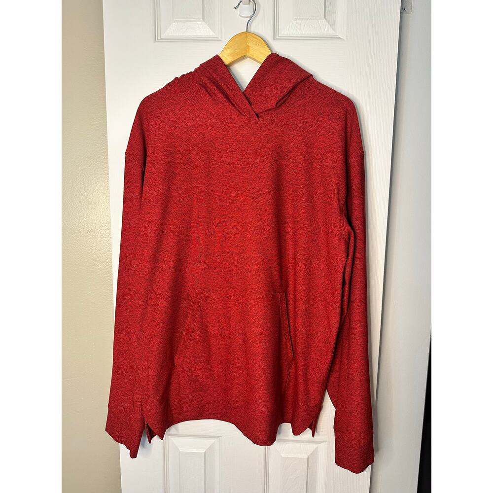 Outdoor Voices Hoodie Red Sweatshirt Space Dye Men's Large Active Streetwear L